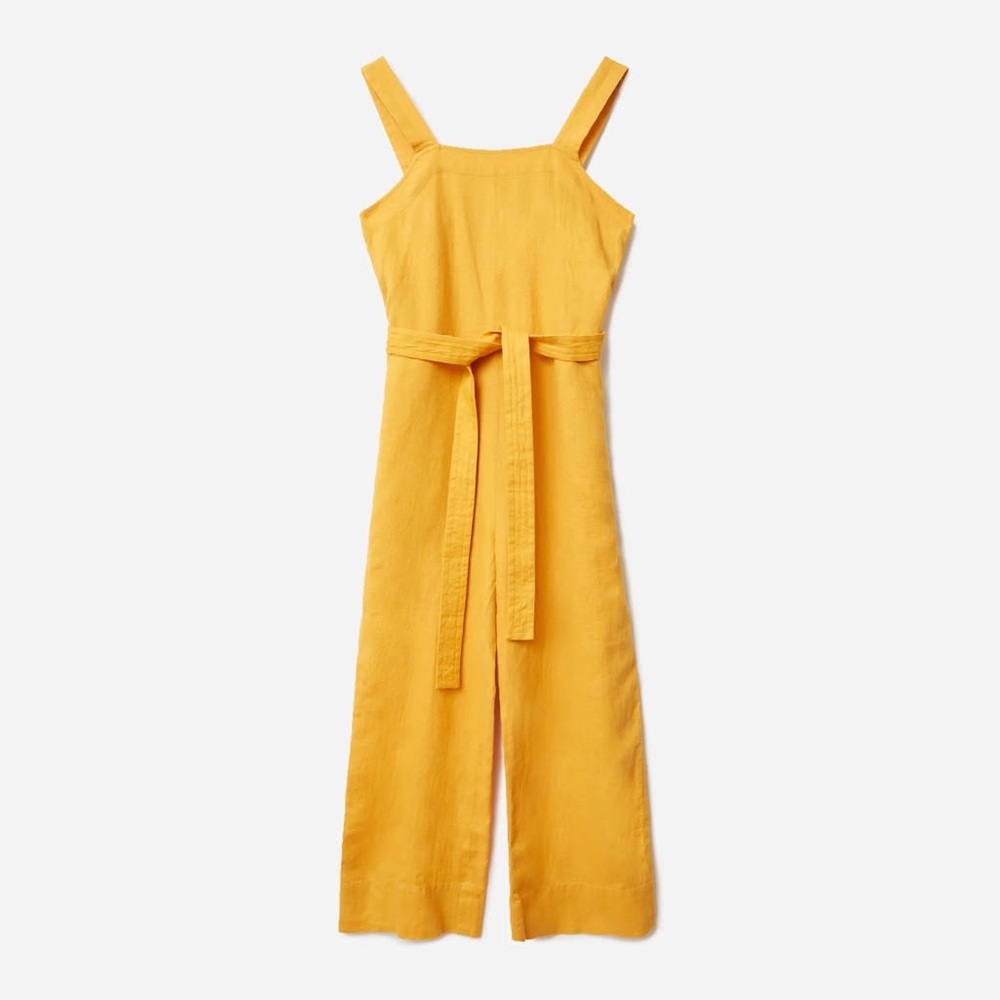 The Linen Square-Neck Jumpsuit in Marigold Everlane